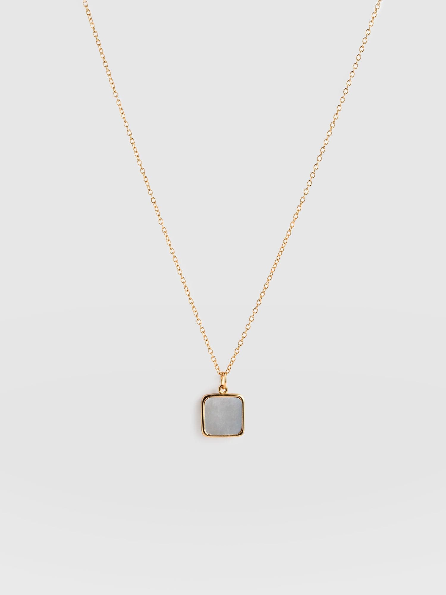 Iridescence Square Charm Necklace - Gold